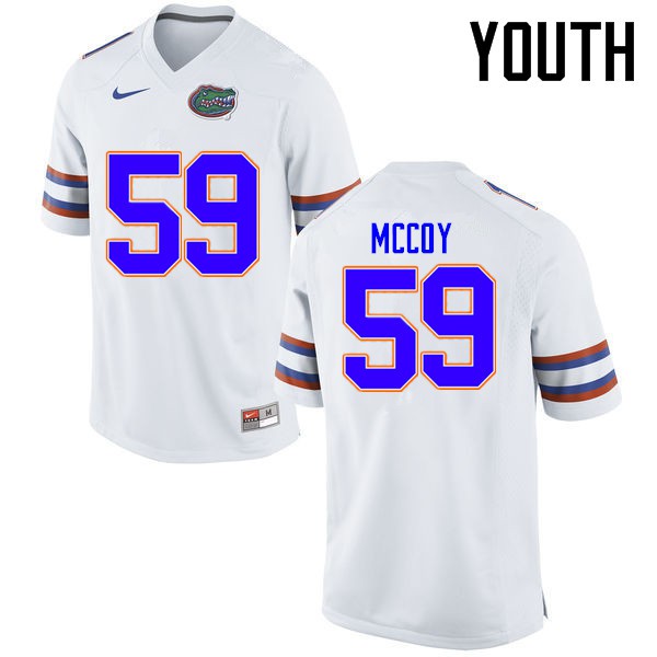 Florida Gators Youth #59 T.J. McCoy College Football Jersey White